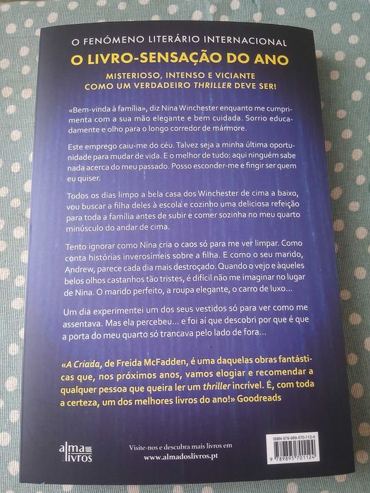 "A Criada", livro policial com sucesso em todo o mundo, a ótimo preço