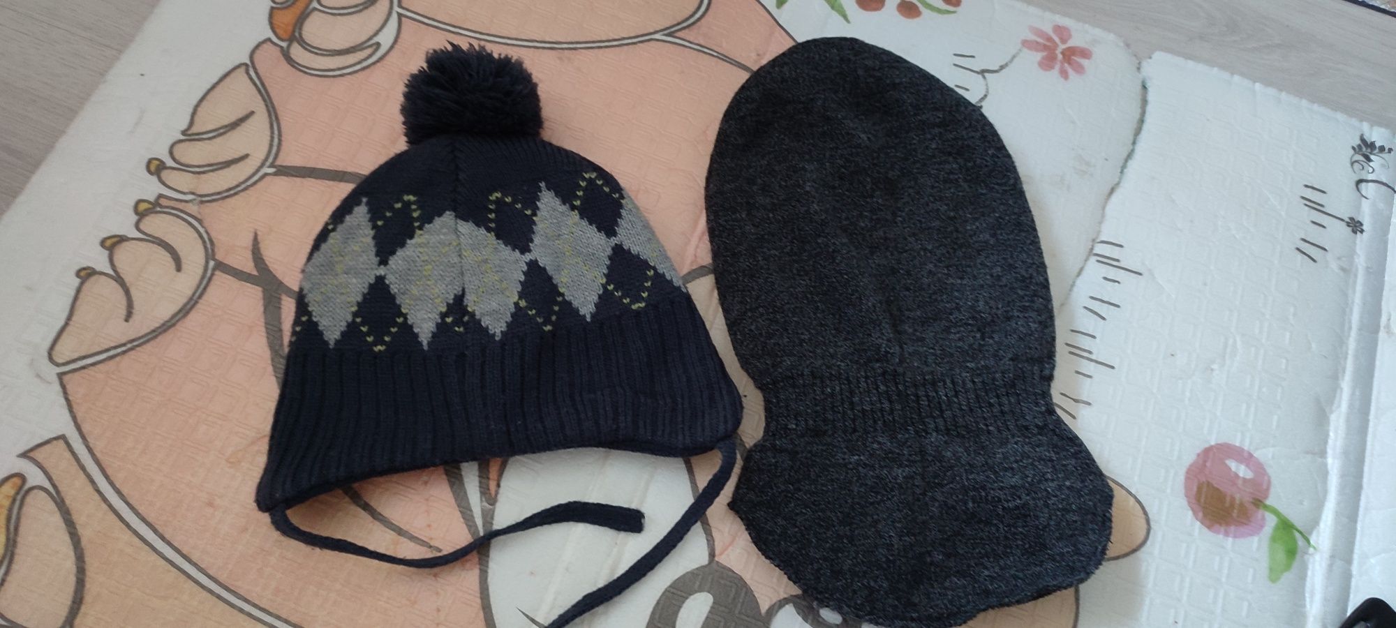 Зимова шапка шолом talvi та на зав'язках h&m