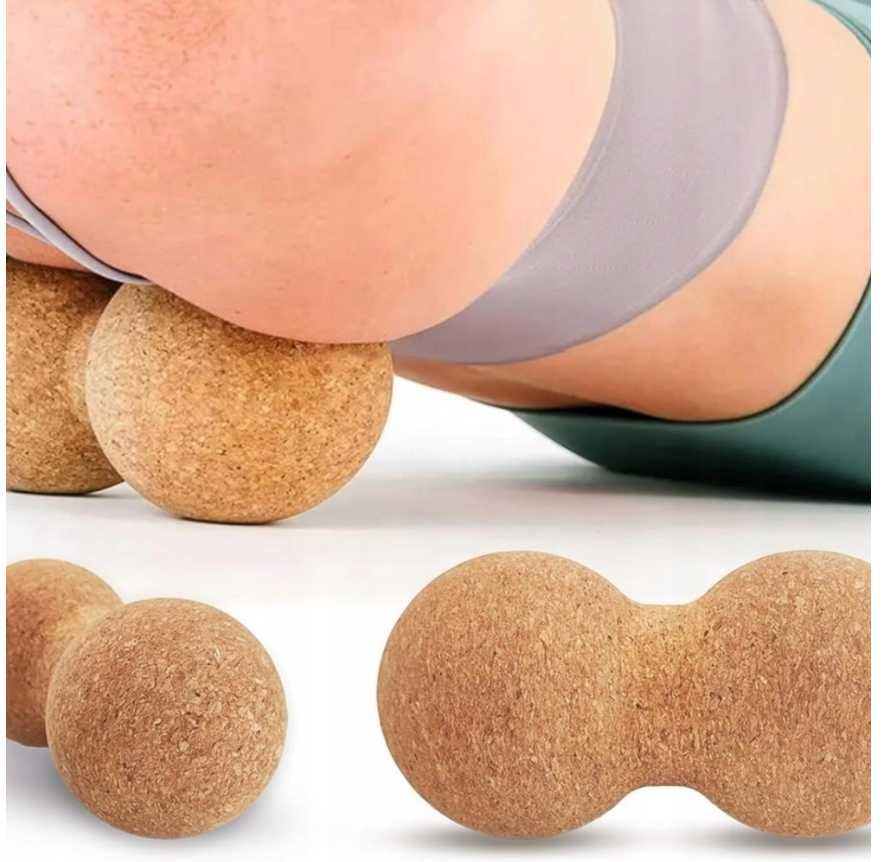 Piłka Korkowa Roller Masażer Podwójny 16x8 cm