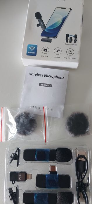 Microfone Novo de lapela Wireless