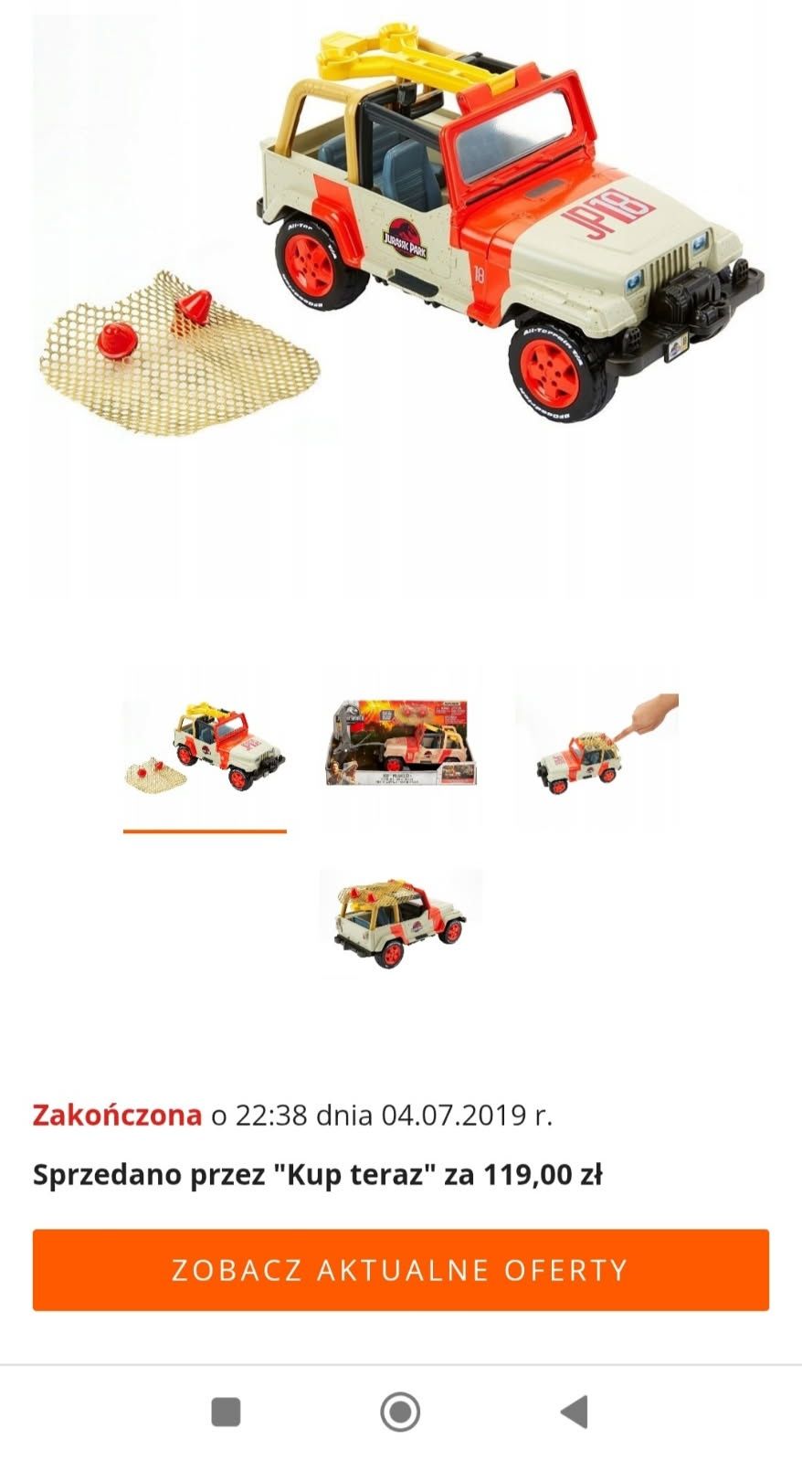 Jurasic Wirld Samochód Jeep z siatką FNP46