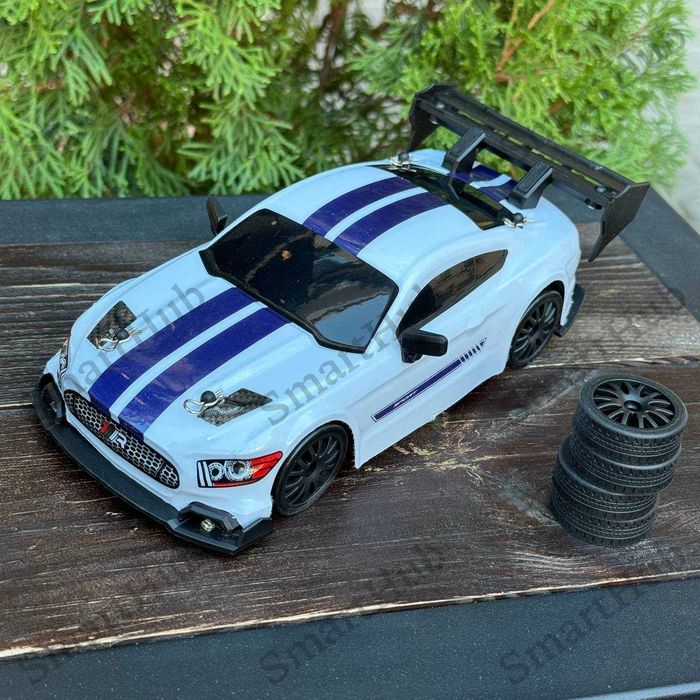 Дрифт машинка на радиоуправлении Ford Mustang Белая. Машинка на пульте