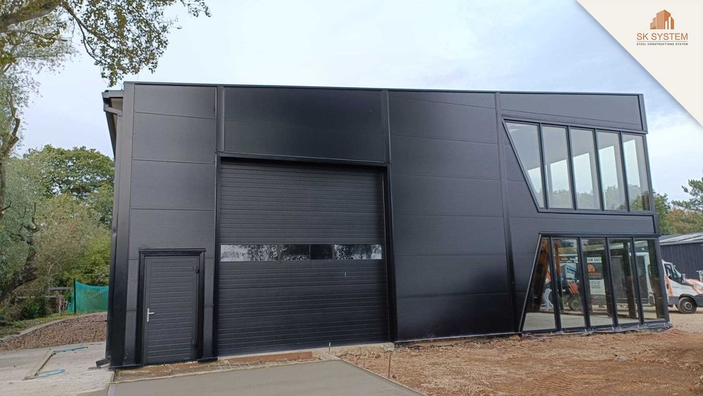 Hala 360 m2 stalowa magazyn warsztat płyta konstrukcja SK SYSTEM