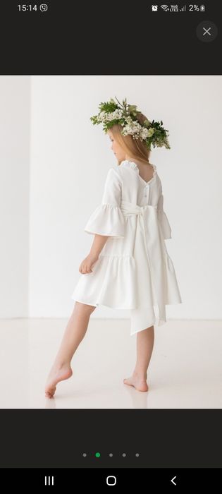 Плаття біле для дівчинки,на перше причастя