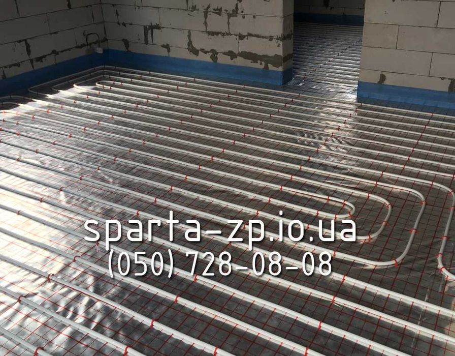 Водяной теплый пол! Монтаж труб теплого пола профессионально. Стяжка!!