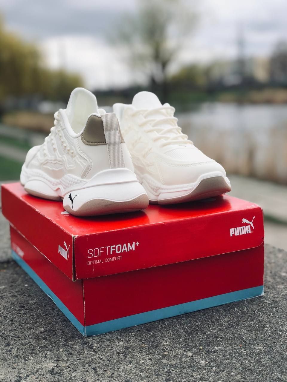 Мужские кроссовки Puma Белые летние кроссовки пума