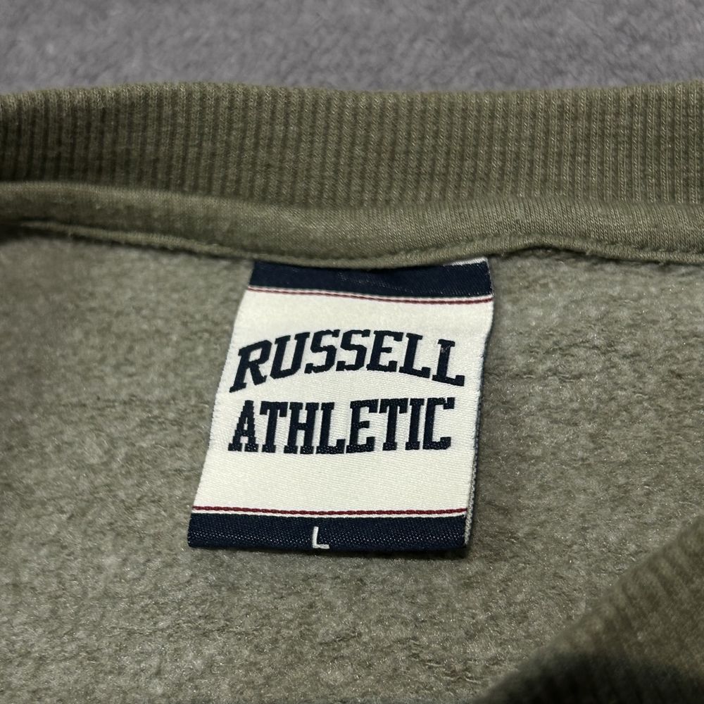 Bluza Russell Athletic khaki big logo haft spellout