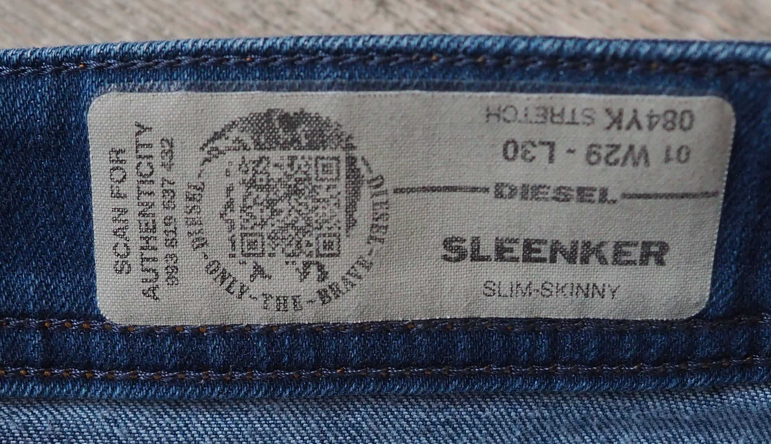DIESEL_Sleenker 084YK STRETCH_Slim Skinny_męskie jeansy_W29 L30