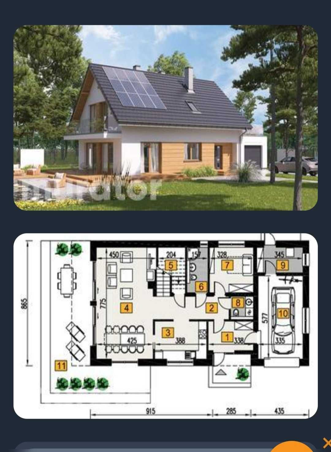 Projekt domu jednorodzinnego z poddaszem użytkowym