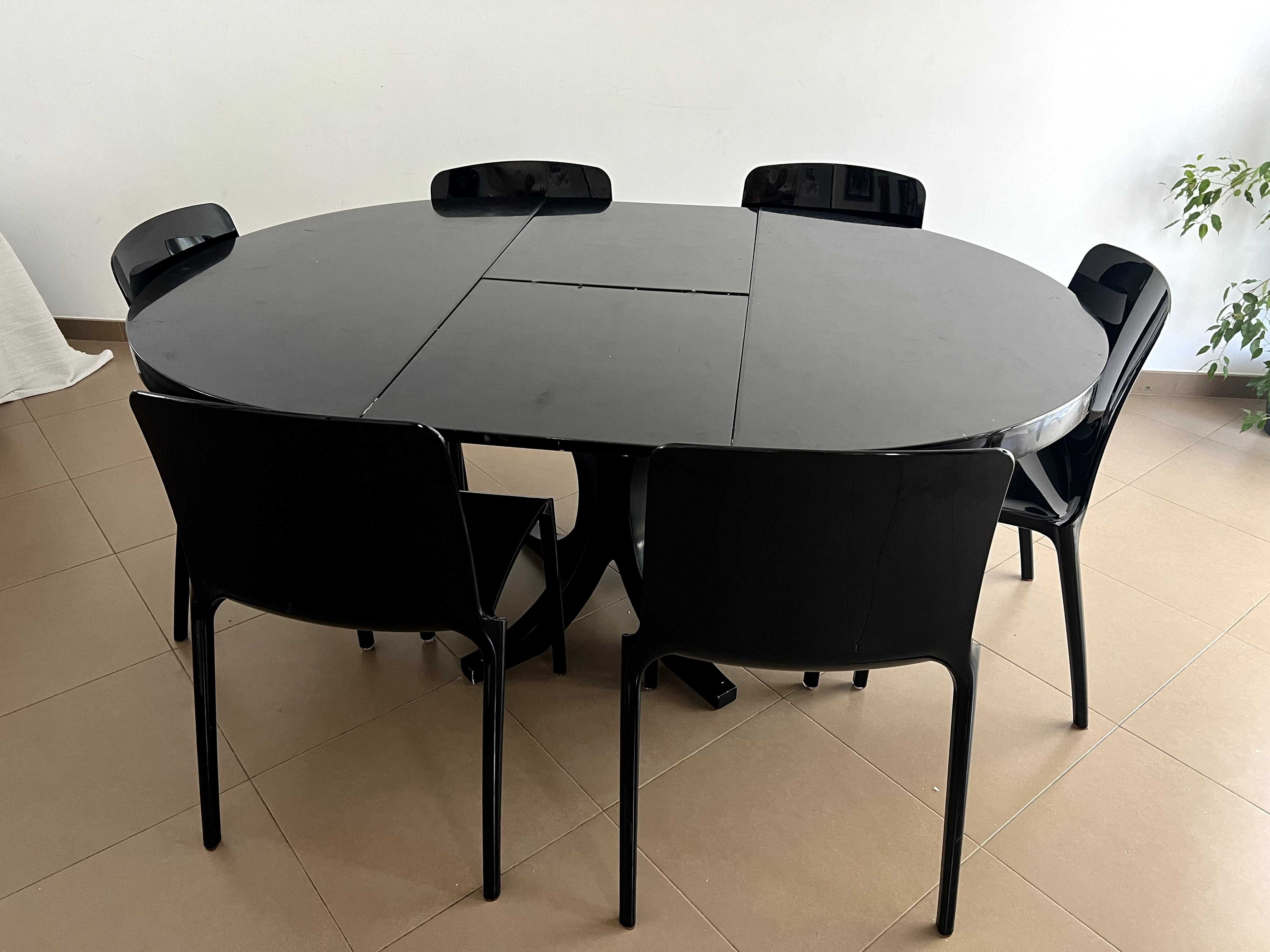 mesa de jantar extensivel lacada