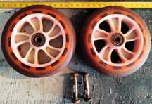 Par Rodas Borracha Trotinete Rolamentos Resistentes