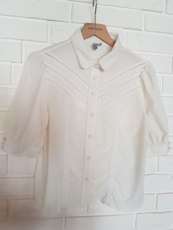 Bluzka biała, koszulka, boho r 40/L, Asos, j.nowa