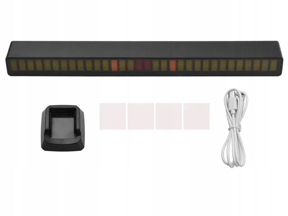Lampka LED RGB biurko gamingowa reakcja dźwięk aku bezprzewodowa