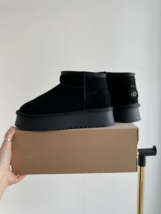 уги UGG mini platform натуральний замш. В наявності. Люкс. Чорні, рижі