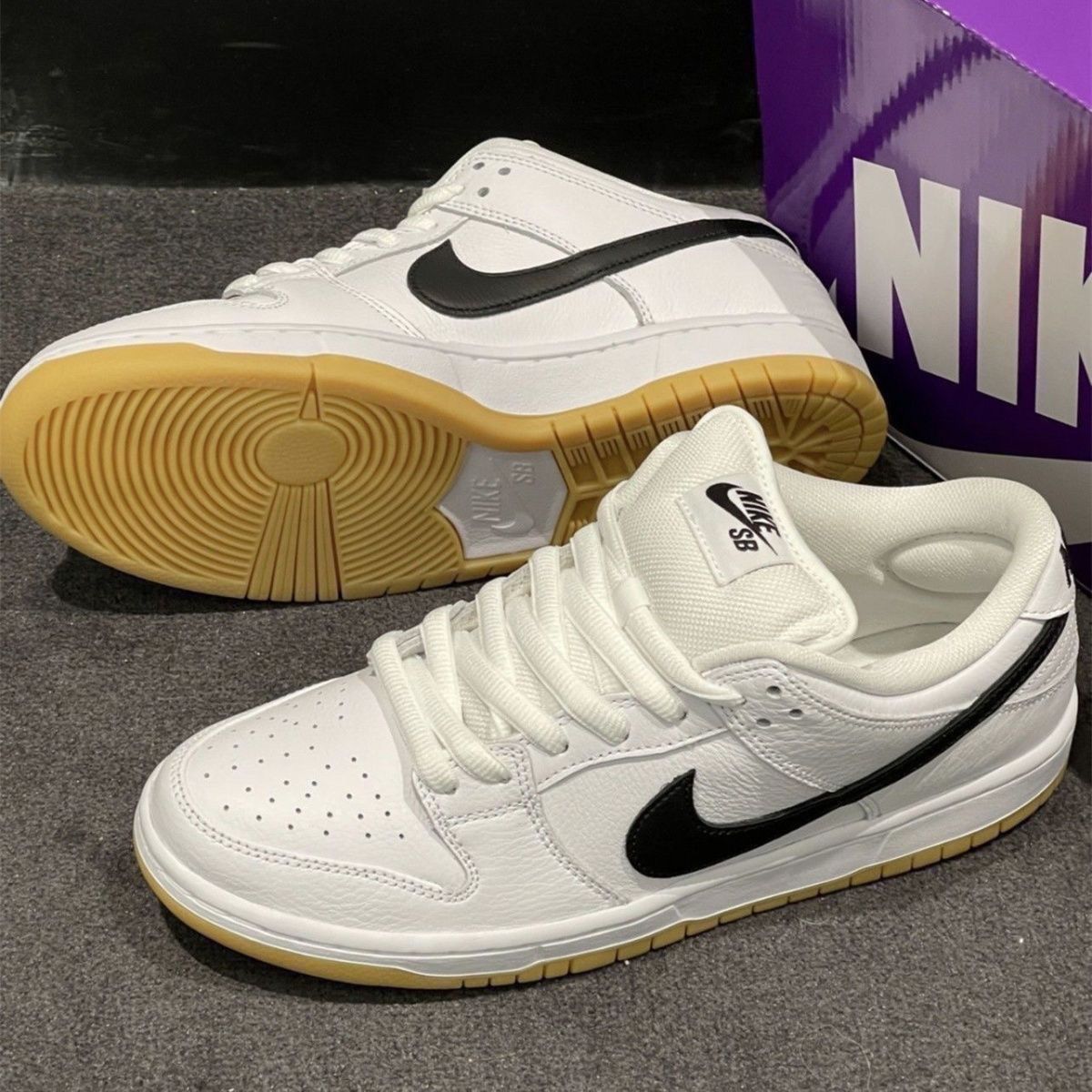 Найк данк белые низкие Nike Dunk sb low pro Кожа