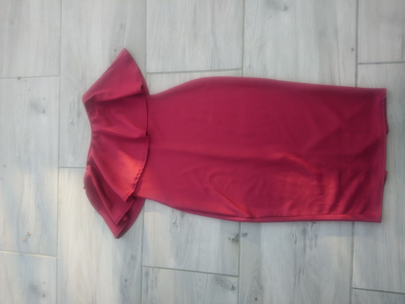 Sukienka midi boohoo 36 38 bordo