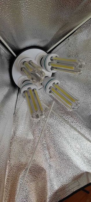 Софтбокс 50х70 Тримачі, LED лампи. Комплект студійного освітлення.