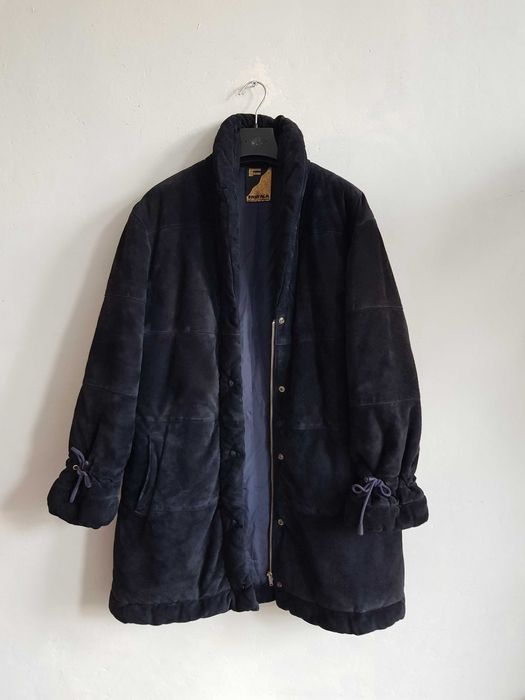 Zamszowy ocieplany płaszcz retro #rouje #sezane #madelle