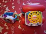 Zabawki Fisher price zegarek i telefon