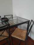 Mesa vidro+ 4 cadeiras