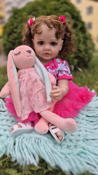 Реборн 55 см, вінілова,  Reborn кукла  Лялька