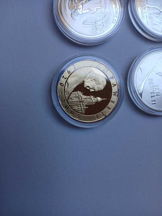 Sprzedam srebrne monety o nominale 10 zł, Polska.