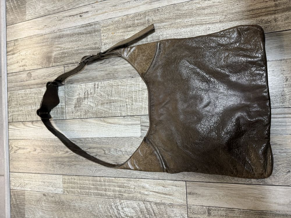 BALENCIAGA Ardoise Lambskin Leather Giant 21 Besace Messenger Bag