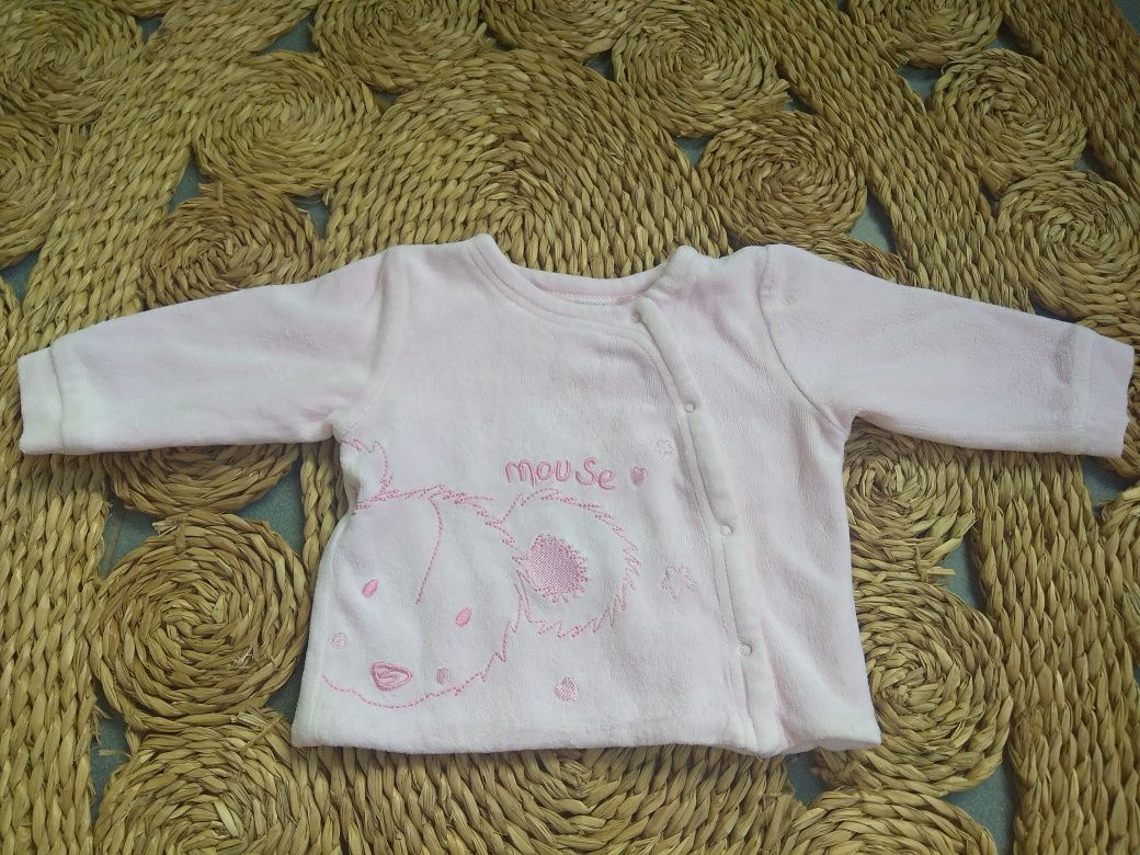 Welurowa bluza niemowlęca Smyk rozmiar 68