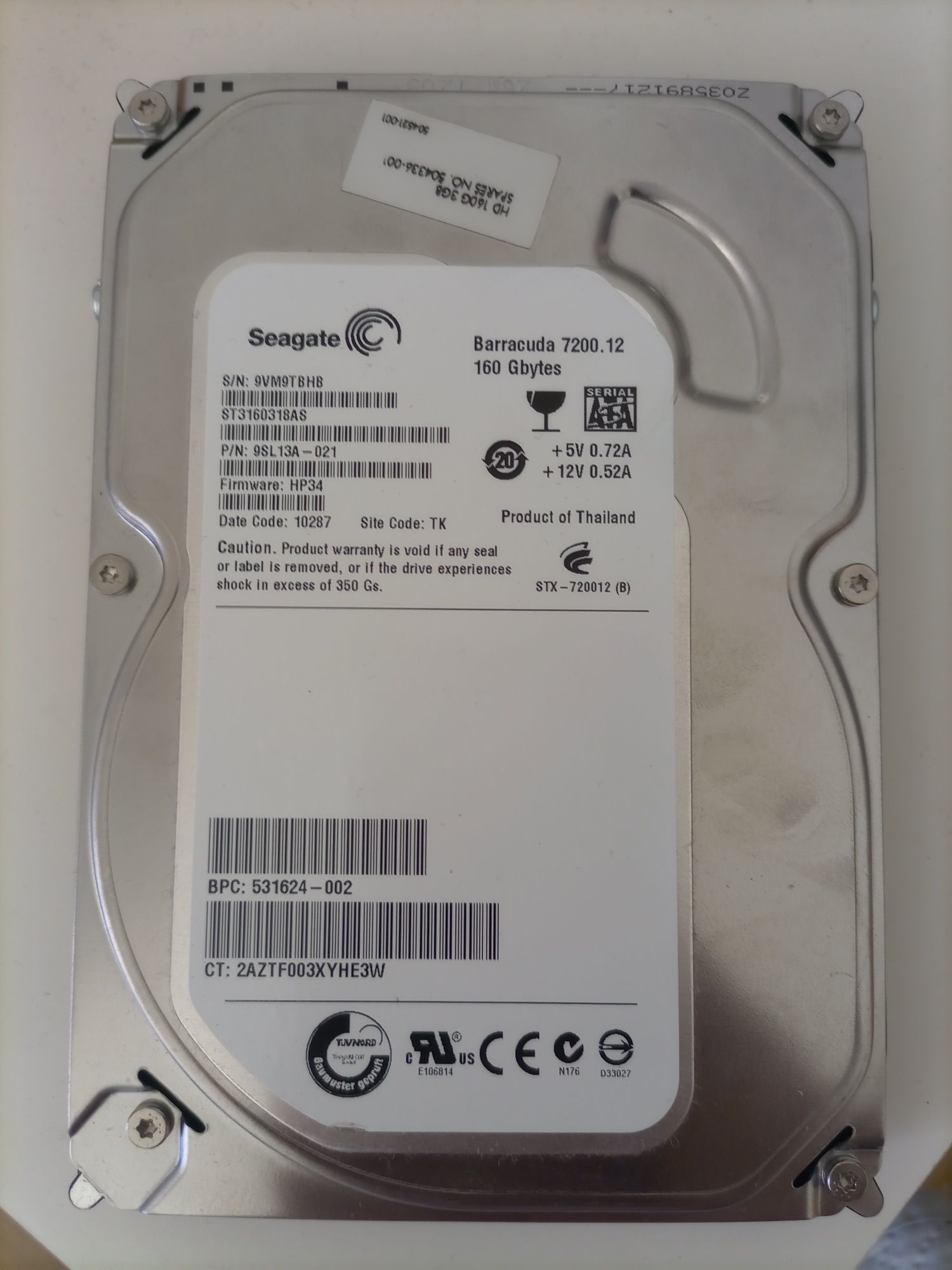 Disco HDD segate 160gb