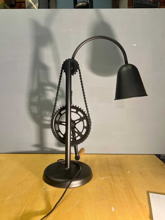 Kaspa BIKE lampa stołowa 67 cm | czarna, łańcuch, E27