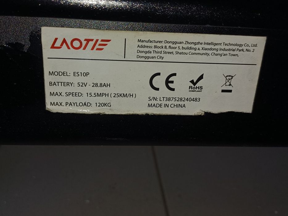 Trotinete ES10P marca LAOTIE