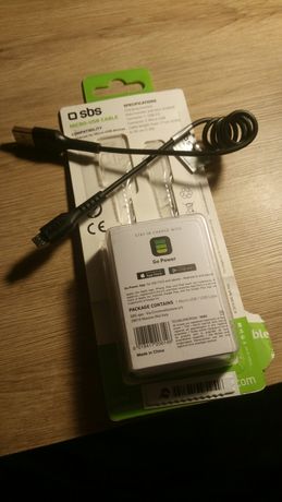 Kabel do telefonu USB-B MicroUSB do ładowania 0.5m spirala NOWY