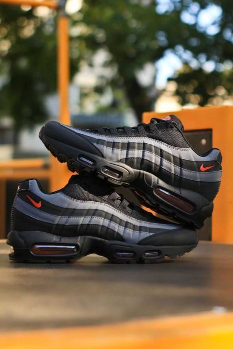 Мужские кроссовки Nike Air Max 95 Black/Grey/Red. Размеры 40-45