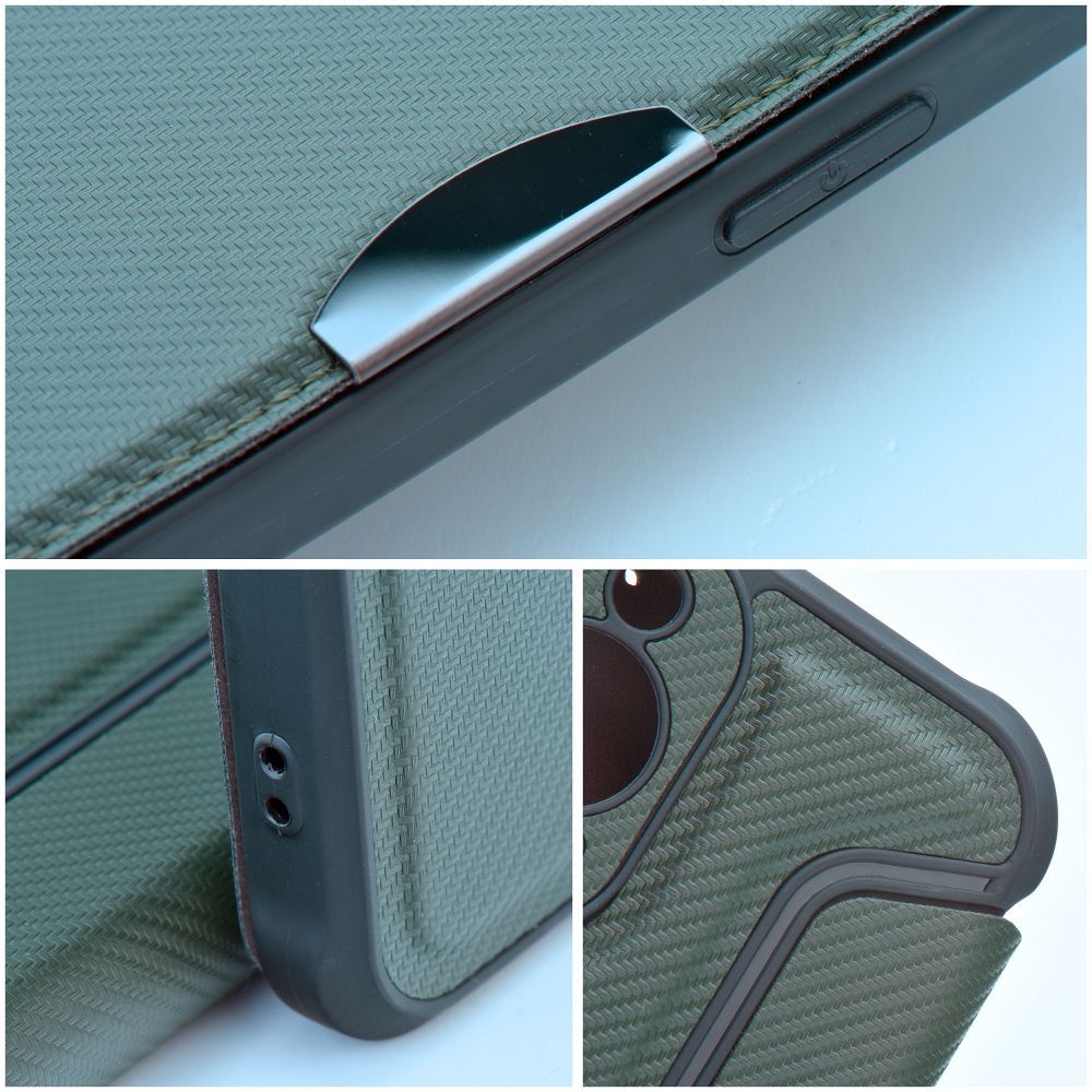 Etui Kabura Razor Book Do Xiaomi Redmi Note 12 5G Ciemnozielony