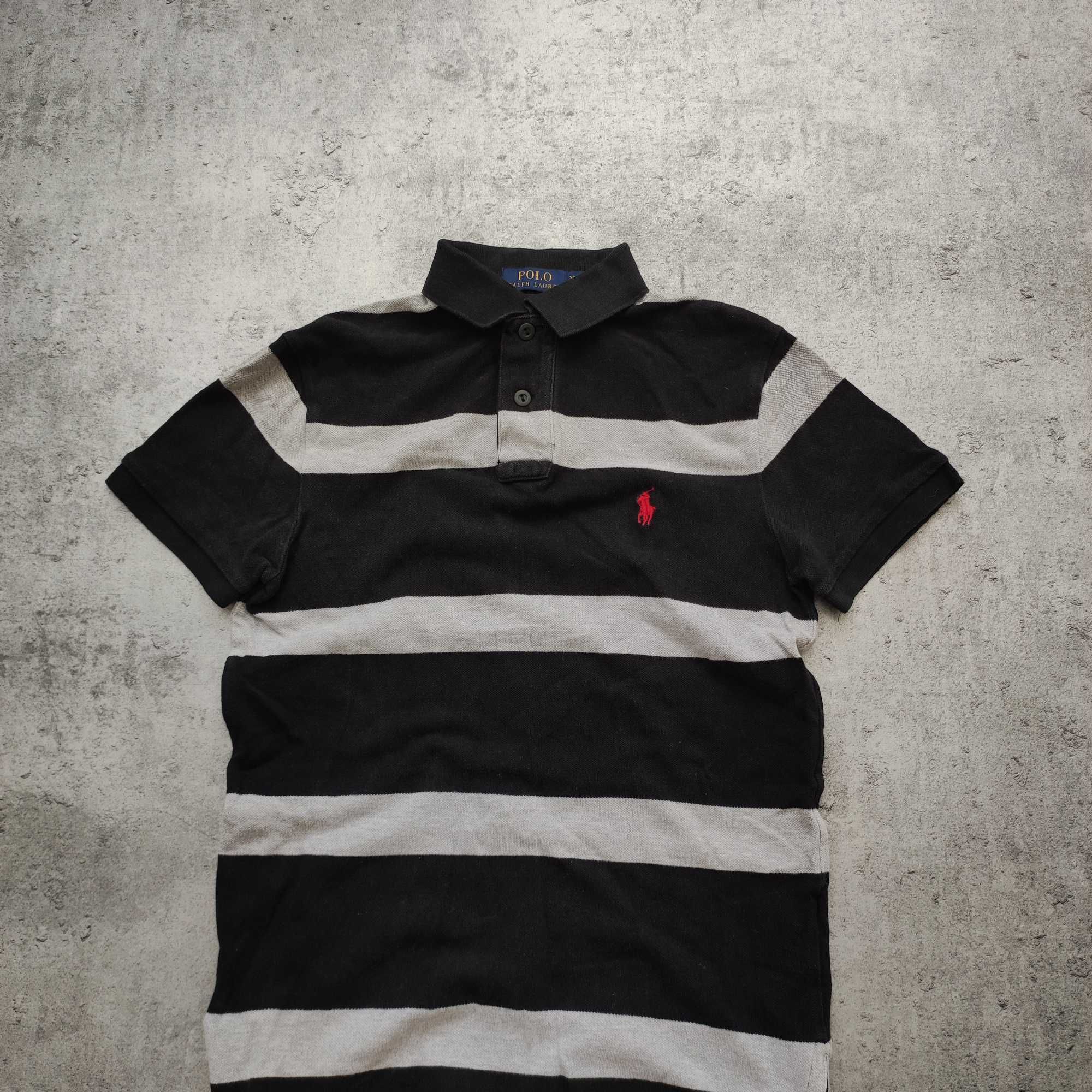 MĘSKA Koszulka Polo Kołnierzyk Paski PREMIUM Polo Ralph Lauren Haft