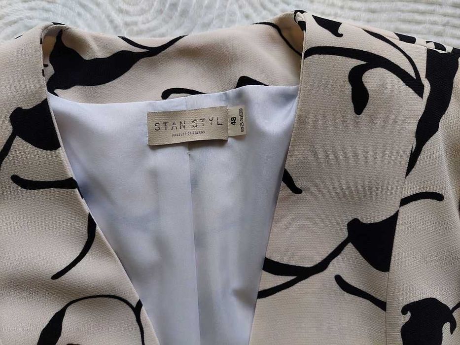 Żakiet w czarne wzory Stan Styl Rozm. 48 patrz wymiary