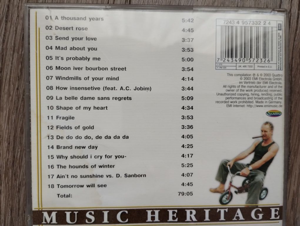 CD диск Sting Музыкальное наследие