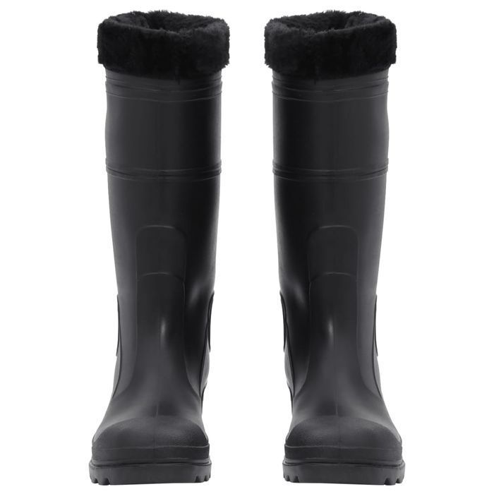 Vidaxl Kalosze Z Wyjmowanym Ociepleniem, Czarne, Rozmiar 43, Pvc