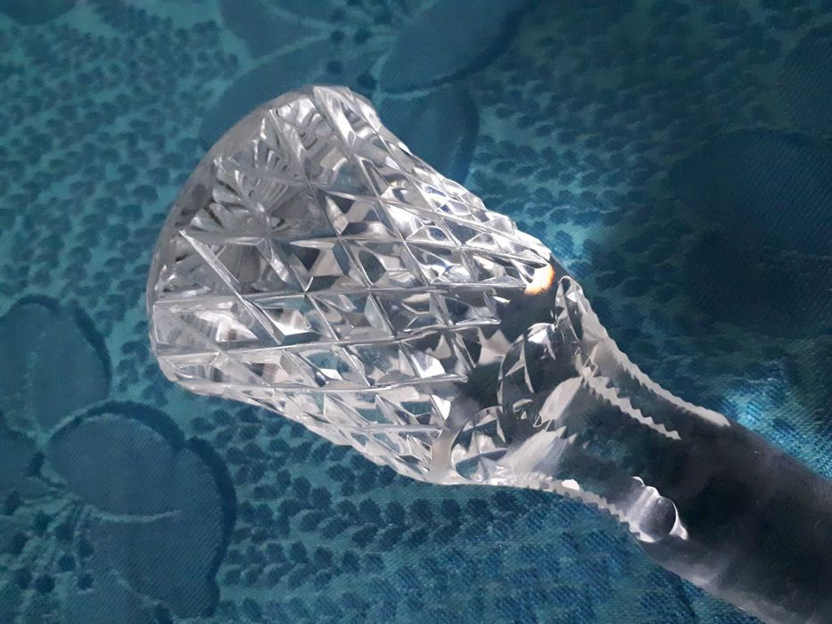 piękny duży korek kryształowy do karafki