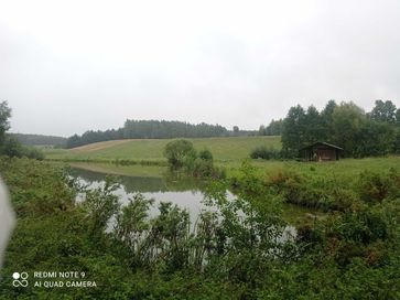 Działka z możliwością zabudowy 1,84ha, staw, las