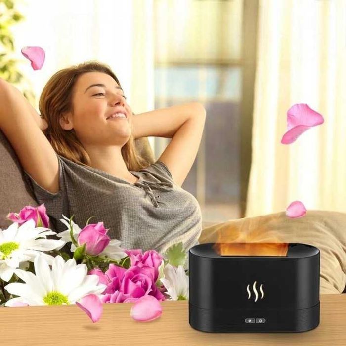 NAWILŻACZ POWIETRZA Ewaporacyjny PŁOMIEŃ Dyfuzor Zapachowy Aromaterapi