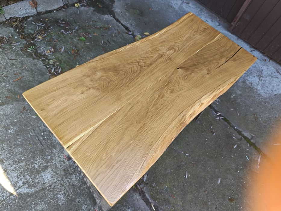 Blat dębowy 137x62-66 Live Edge na stół biurko ławę 20