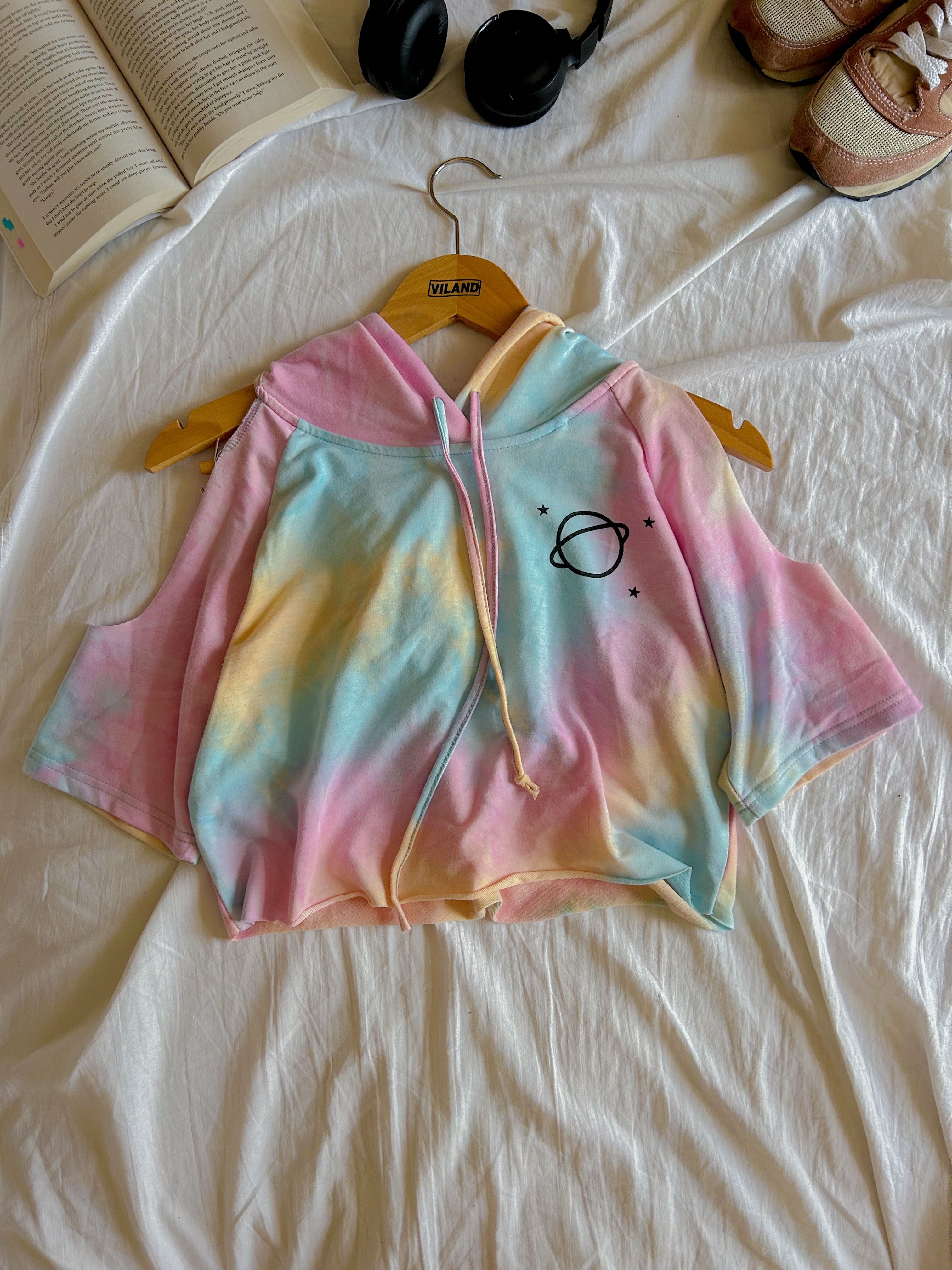 Tie dye кофта з капюшоном