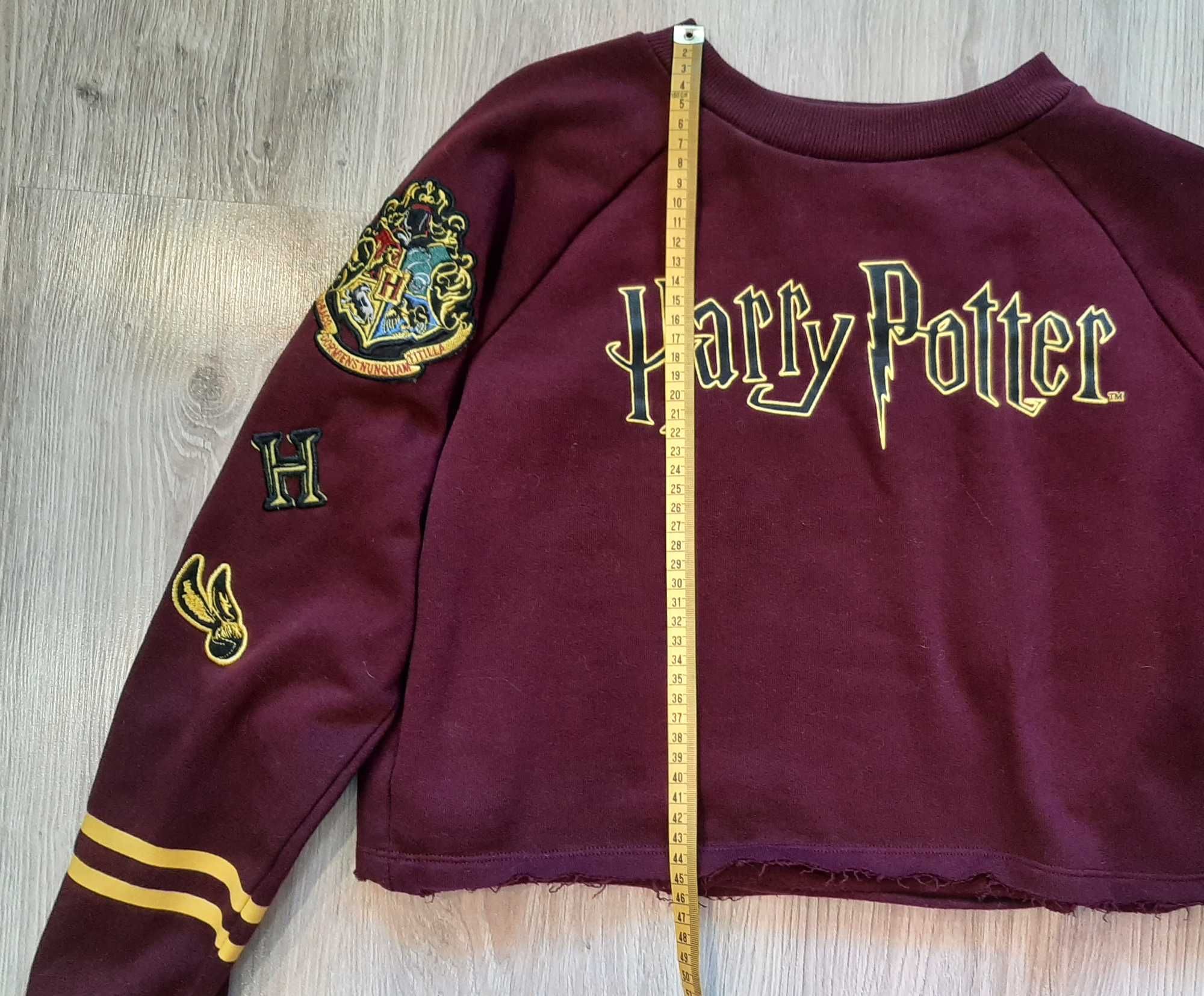 Bordowa bluza croptop Harry Potter Sinsay XS