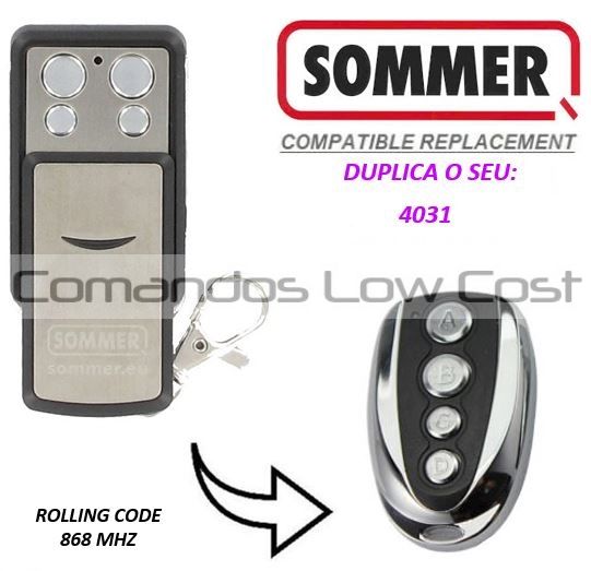 Comando compatível com SOMMER