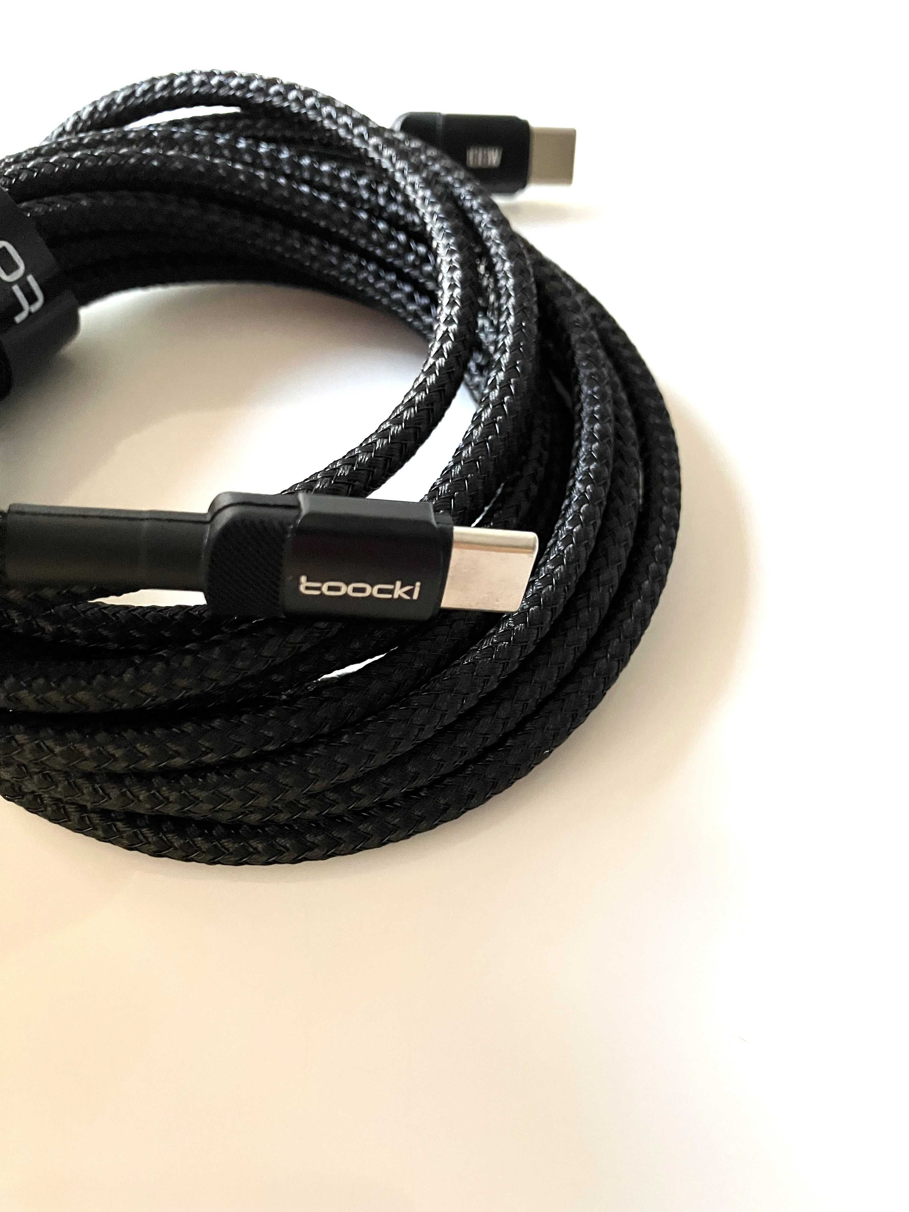 Kabel USB C 100W 3m szybka ładowarka pancerny wzmacniany oplot nowy!