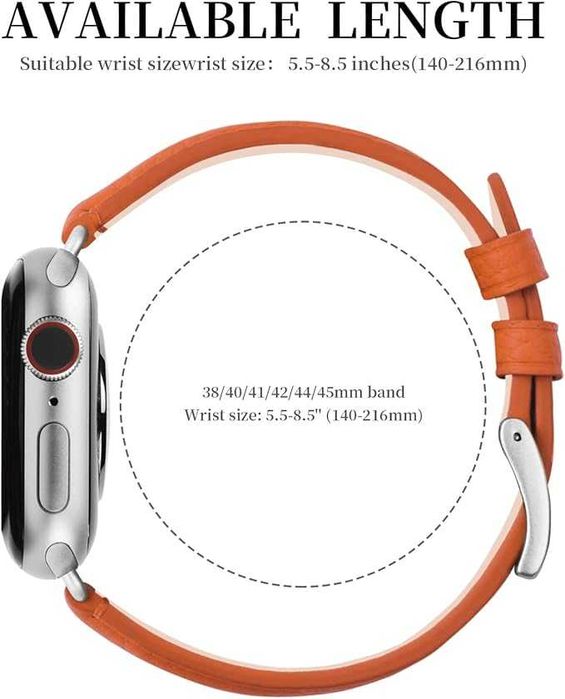 Pasek do Apple Watch z etui pomarańczowy