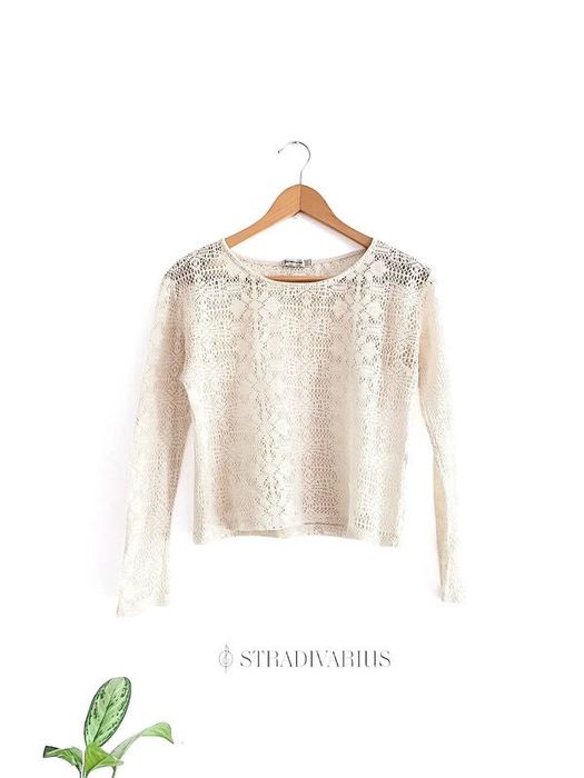 Top-Camisola manga comprida Floreado/Top-Long Sleeve Sweater Flowered