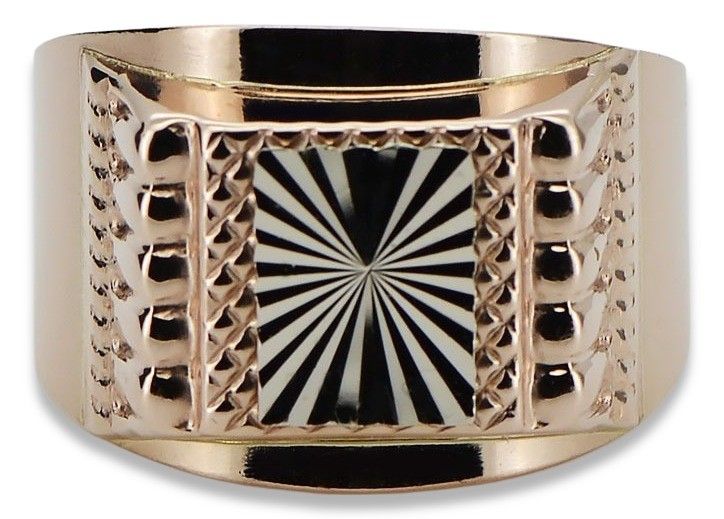 Złoty sygnet męski 14k 585 z czerwonego różowego złota Gdańsk