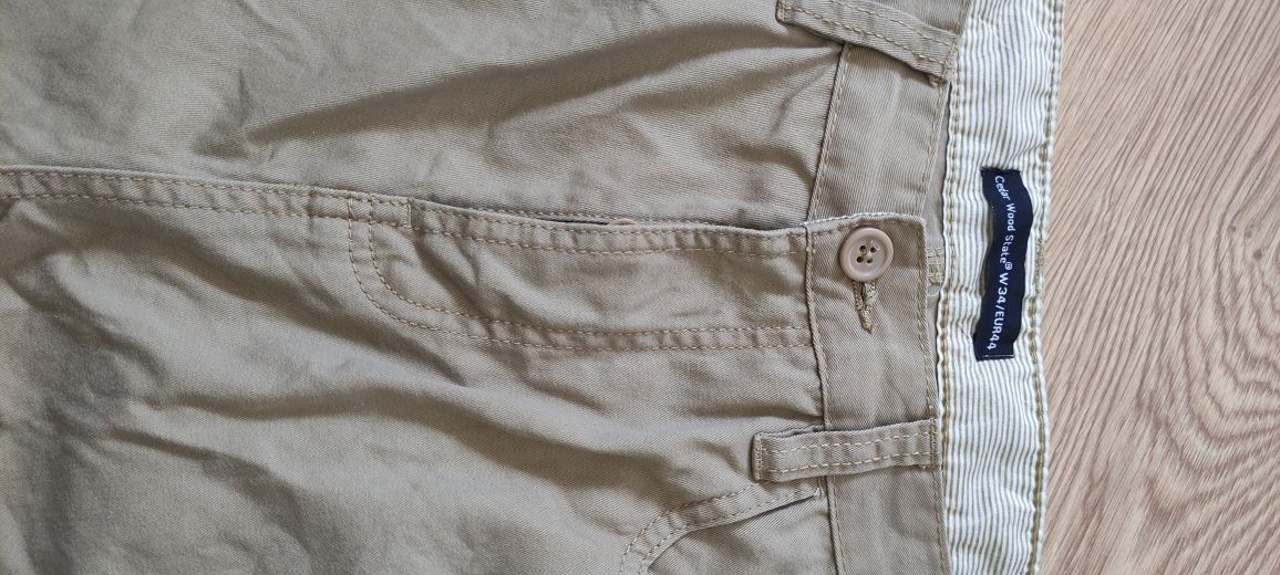 Krótkie spodnie spodenki męskie beżowe Cedar Wood State W34